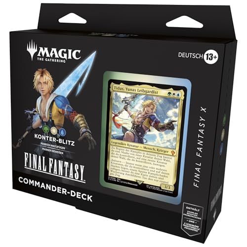 Magic: The Gathering FINAL Fantasy X Commander-Deck Konter-Blitz (Deck mit 100 Karten Sammler-Booster-Probepackung mit 2 Karten + Zubehör) (Deutsche Version)