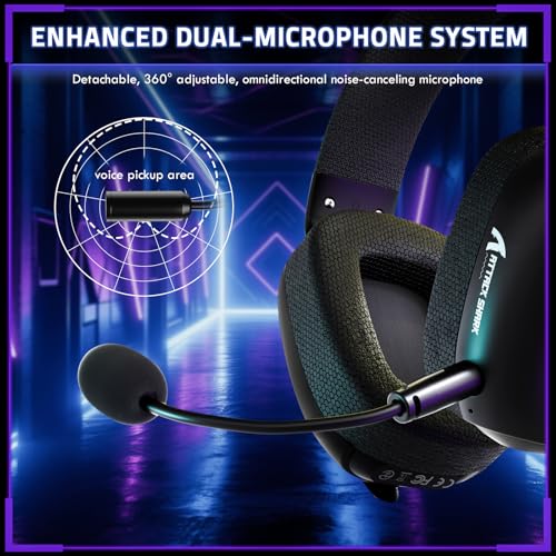 Casque gaming sans fil PC micro ajustable et écouteurs Bluetooth légers triple mode - 5
