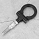 KIMISS-Ring-Abschlepphaken, europäischer Auto-CNC-Anhänger-Abschlepphaken passend(Black)