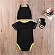 Pejihota Kinder 3-teiliger Anzug Kinder Batman Sommeranzug, Mützen und Socken Dreiteiliger Anzug (Kurzarm, 70 (0-6 Monate))