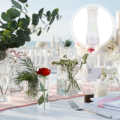 Vase en verre stable anti-basculement pour décoration de table de buffet