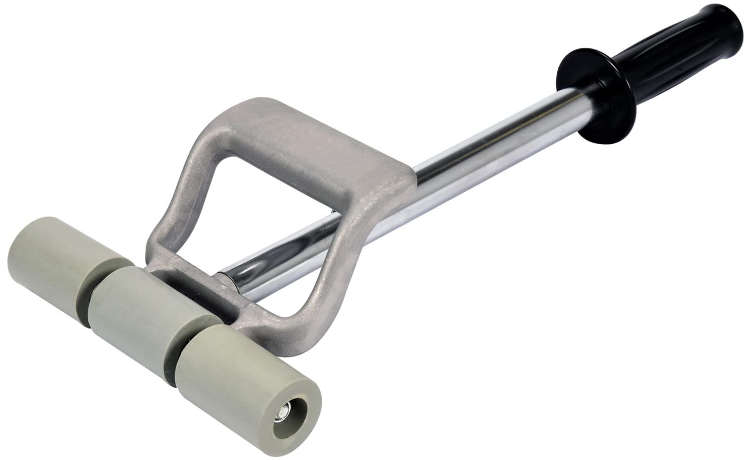 Ausziehbare Wandwalze Andrückrolle 190 mm, ausziehbar 45–65 cm, 3 Gummirollen – Bodenwalze für Vinyl, Linoleum, Laminat, Furnier, Teppich, Wand- und Bodenbeläge