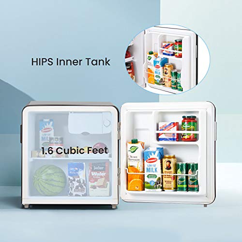 Comfee CRR16S3ABB Comfee 1.6 Cubic Feet Solo Series Retro Refrigerator Sleek Appearance Hips Interior thumb #3