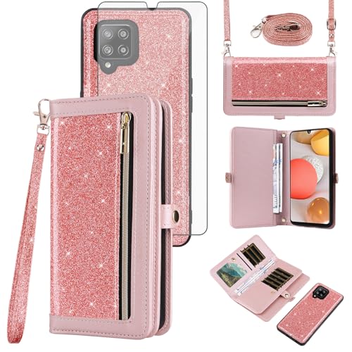 Protection Samsung Galaxy A42 5G antichoc étui portefeuille zip et verre trempé