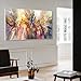 Produktbild Kunst, abstrakte Wandkunst für Wohnzimmer, bunte Bilder, Leinwandgemälde, blühende Blumen, Poster, Drucke, Heimdekoration, 85 x 175 cm (34 x 69 Zoll) mit goldenem Rahmen
