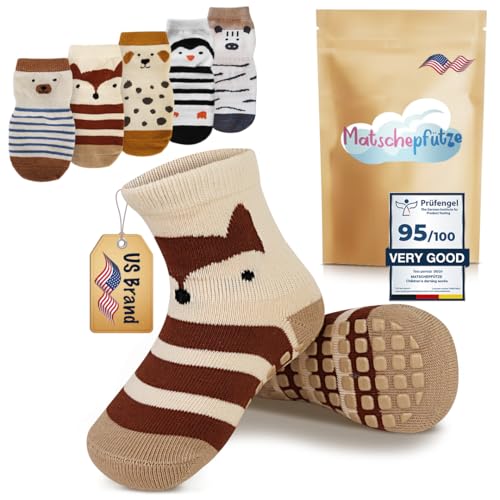 Toddler Socks with Grippers - Cotton Non Slip Socks Baby - Baby Nonslip Socks - Baby Grip Socks - Infant Socks