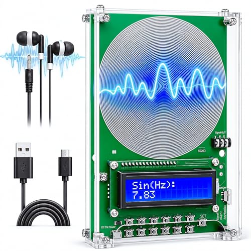 blinvcra Frequency Generator for Healing 0.01Hz30kHz Adjustable Range 7.83Hz Schumann Resonance Generator USB Powered with LCD Display for Meditation Sleep and Yoga