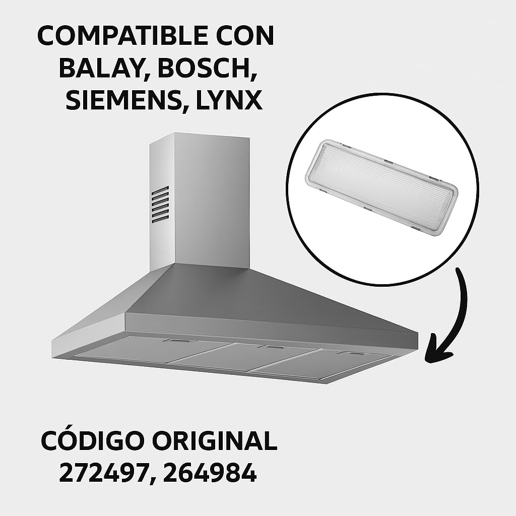 Recamania Trasluz Campana extractora Balay Bosch 2 Unidades LB75560 272497 264984