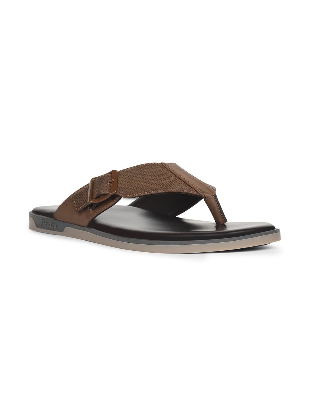 JEFF THONG Dark Brown Thong Slipper for Men