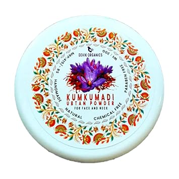 Devik Kumkumadi Ubtan Powder for instant glowing skin | 100% Natural Ingredients | Handmade | 30g