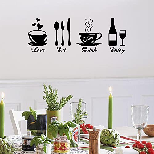 Sticker de vinilo decorativo letras negro 55x20 cm miniatura 2
