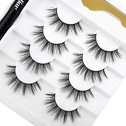 Natural Lashes with Eyeliner, False Eyelashes and Self-Adhesive Black Liquid Eyeliner Pen, Use as Magnetic Eyeliner and Lashes