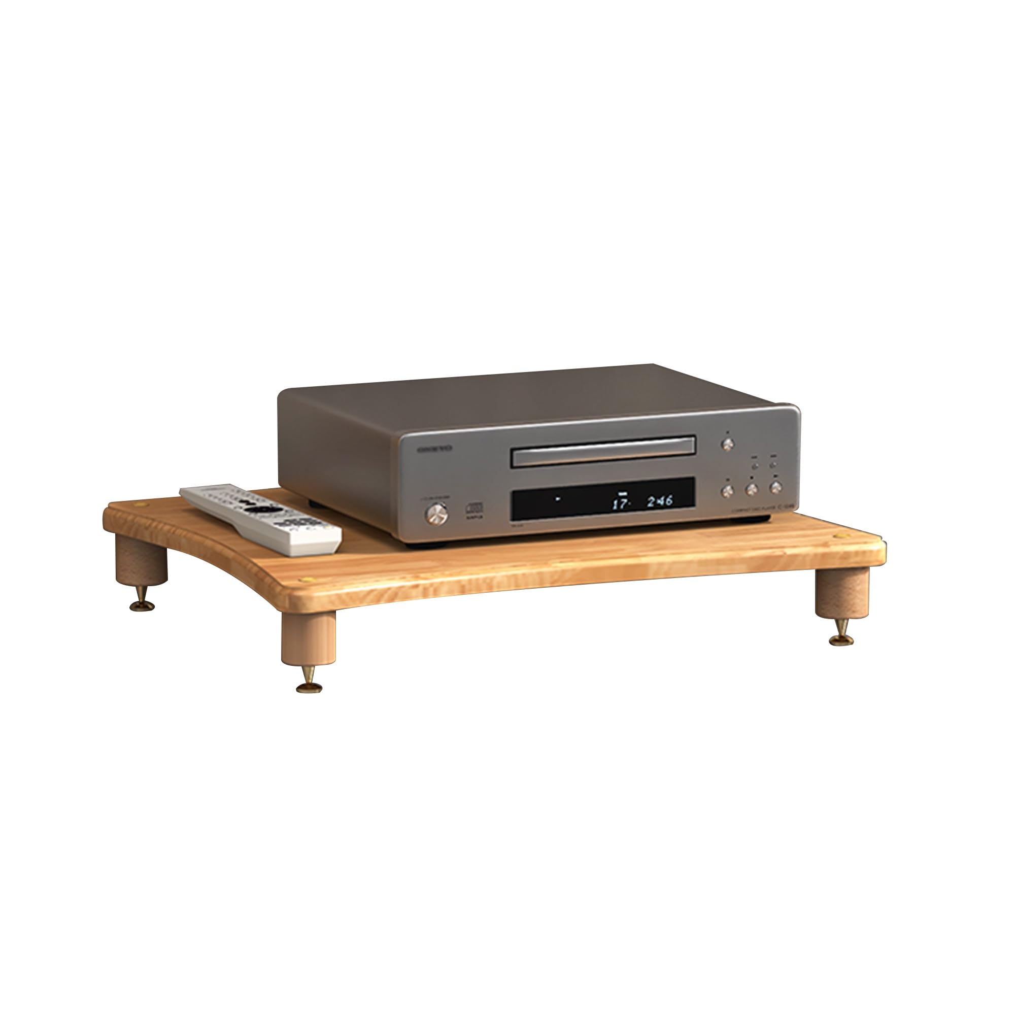Mobile Giradischi in Legno Supporto Casse Audio HiFi Aperto Multifunzione Consolle per Jukebox Lettori Dvd Console di Gioco Accessori TV(Wood,60 * 48 * 10cm)