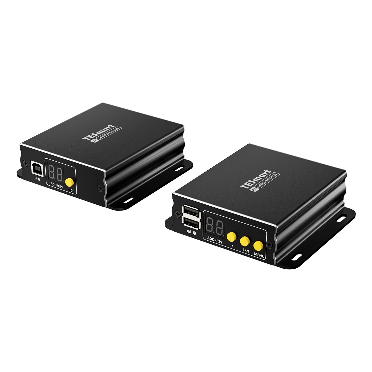 TESmart Extender KVM HDMI 120m su IP, 1080P@60Hz Cat5e/6 Ethernet, Supporta Modalità Quad-View e Schermo Singolo, Fino a 32 TX/RX, Controllo USB 2.0 Tastiera e Mouse, Estrazione Audio