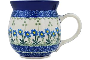 Authentic Boleslawiec Polish Pottery Bubble Mug: A Stunning 16oz Masterpiece