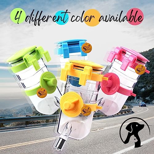 Image of Sage Square Dog Water Dispenser - Convenient Hanging Water Fountain Bottle for Dogs, Cats, Rabbits, and Puppies - Size 350ML - Keep Your Pet Hydrated, Happy Pets, Happy Owners.