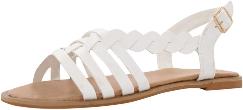 DFMNESandals for Party Queen Women Girls Ladies Wedding Spring Summer Dance Elegant Open Cross Strap Ankle Buckle Braided Cushioned Roman Shoes Fashion 2019