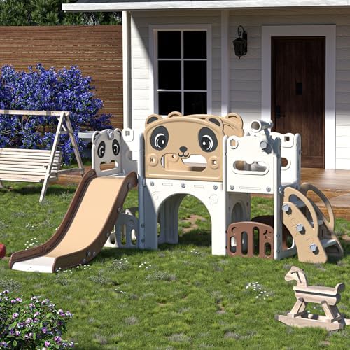 NYEEKOY 9 in 1 Toddler Slide and toddler outdoor playset