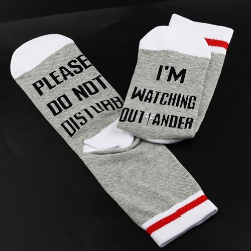 Image of GJTIM 2PAIRS TV Show Inspired Socks Bookish Gift TV Show Merchandise Scotland Gift for Fans（Watching Out）