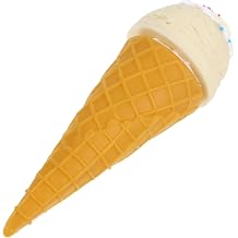 Fake Ice Cream Cone Decoration Realistic Ice Cream Figurine with Waffle Cone for Retail Display and Photography