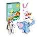 3D Puzzles für Kinder 3D Puzzles Tierpuzzles-Elefant, Hase, Hund für Kinder und Erwachsene ab 3 Jahren