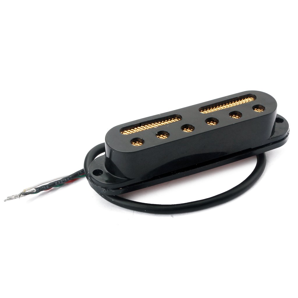Alnicov SSS Set de micros standard à bobine unique pour guitare électrique Strat Squier Noir