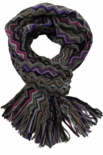 Foulard tricoté en laine chaude et peluche Rotfuchs violet