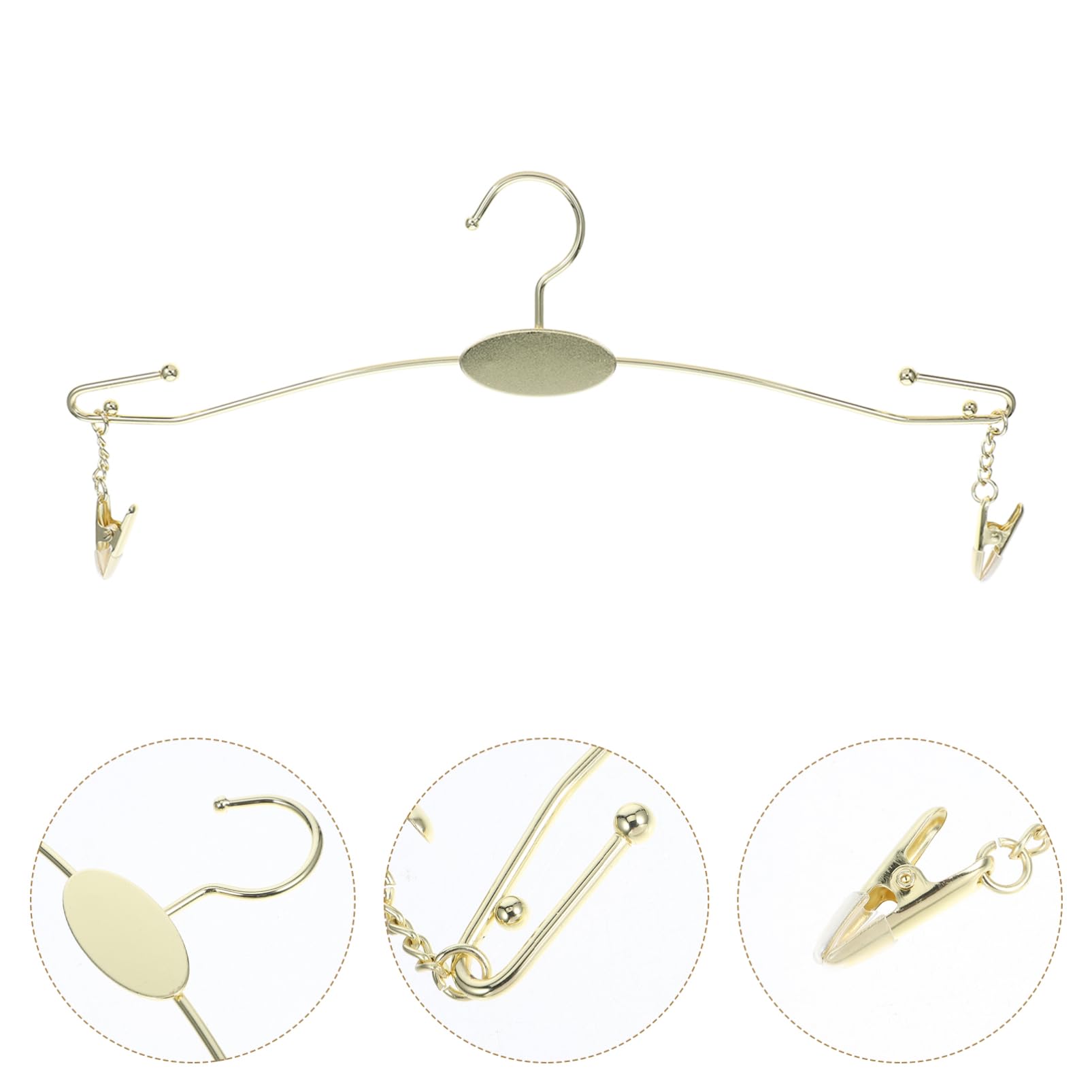 Metallkleiderbügel mit Clips Gold für BHS und Dessous