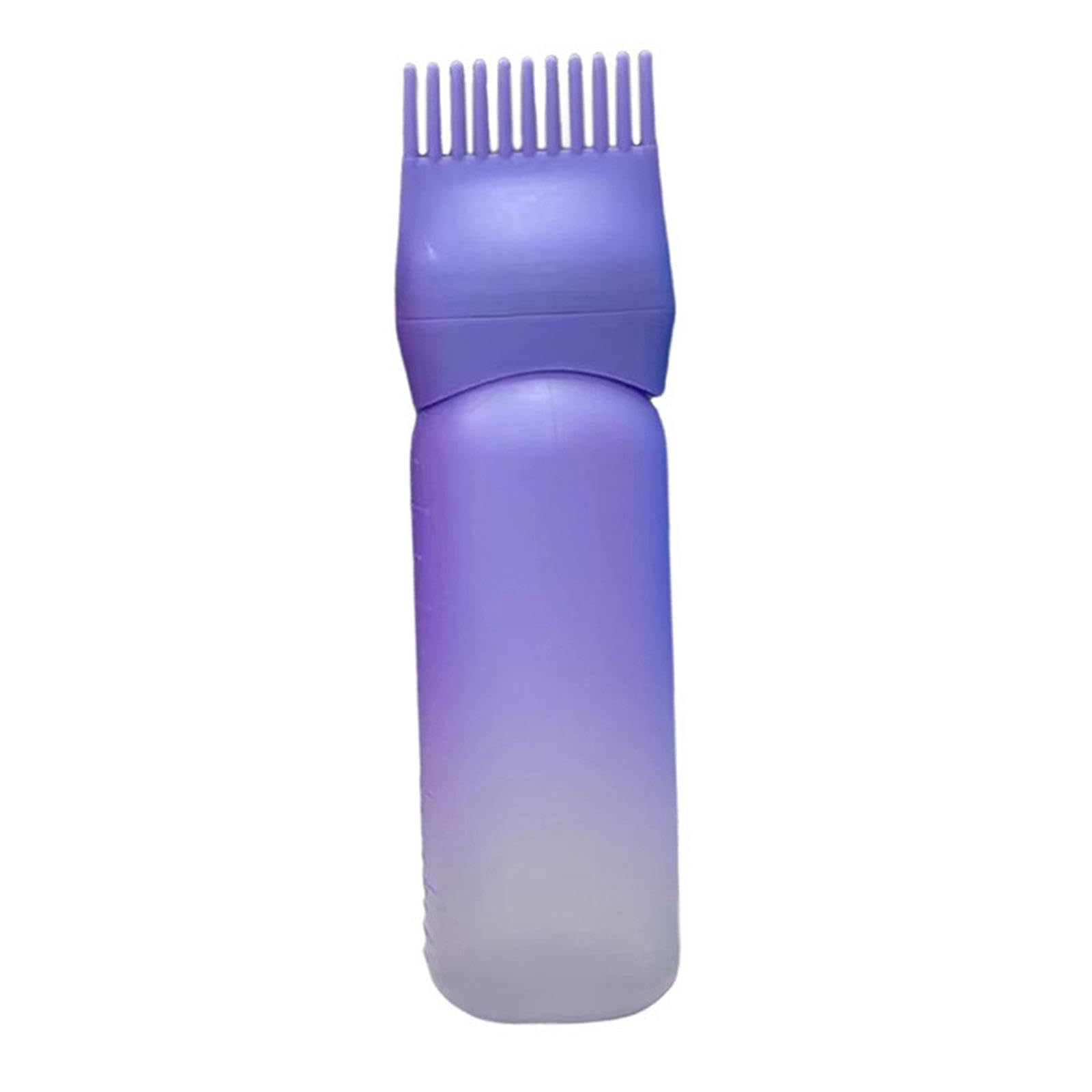 root comb applicator bottle hair coloring dyeing bottle for barber shop home violet