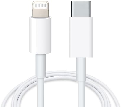 D2Q Fast Charging Type C to Lighting Cable For Apple iPhone Charging Cable Compatible with iPhone X, 11, 12, 13, 14 Series (White) (USB-C to Lightning Cable)