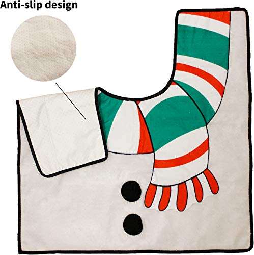 image for JOYIN 10 Pieces Christmas Santa and Snowman Themes Bathroom Decoration