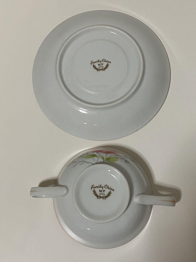 Amazon.co.jp: スープカップ ペア ノリタケ 花柄 オレンジ