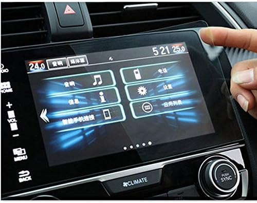 2016 2017 7-Inch Civic Car Navigation Screen Protector, The Original Car Dedicated Civic 7-Inch Center Touch Screen Protector,Anti Scratch High Clarity Toughened Glass Film