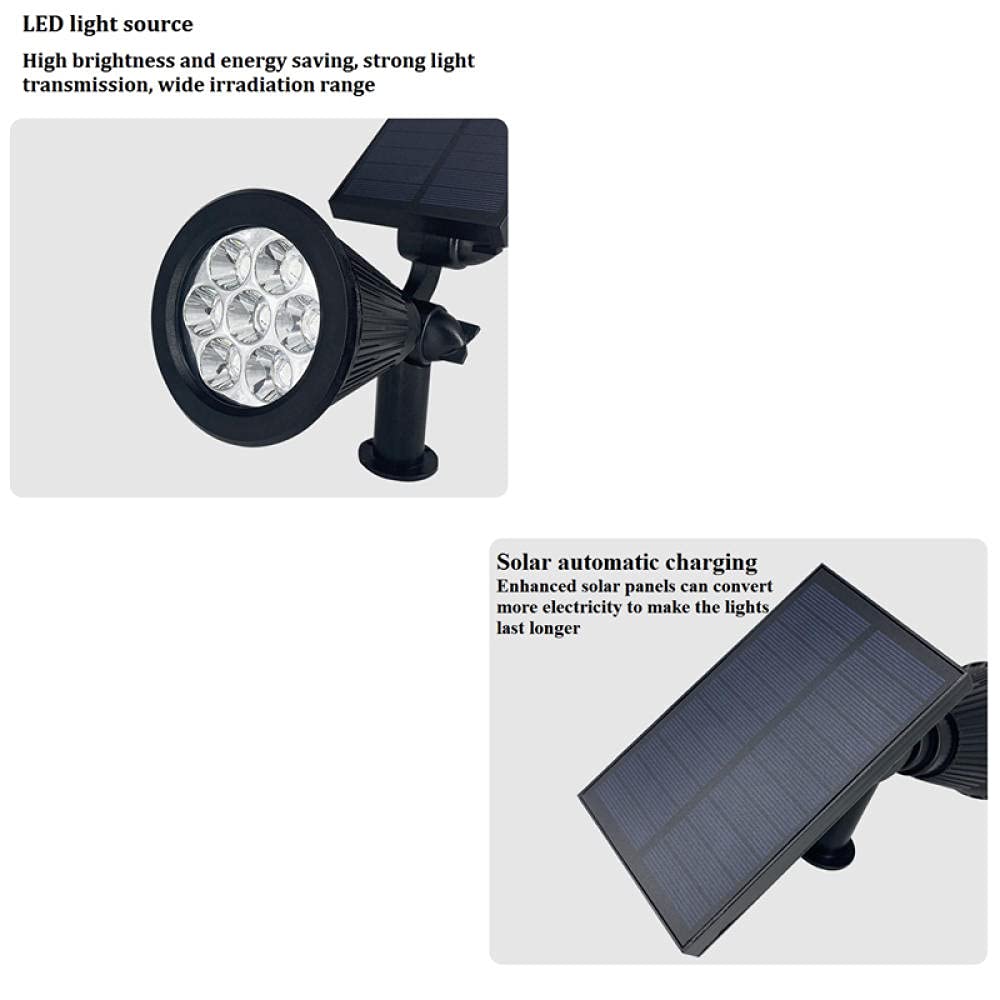 LED Solar Lampada Spotlight Spotlight impermeabile Controllo della luce Inserimento Piano Giardino Lampada da giardino Regolabile all'aperto Giardino Lampada da giardino-4 LED._Luce colorata