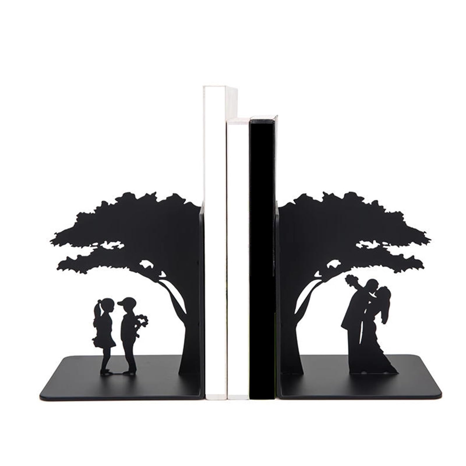 Bookends for Shelves Book Ends Metal Bookends Decorative Unique for Heavy Books for Home Office Bookshelf Holder Stand