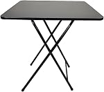 Foldable Table,Foldable Dinner Table Square Solid MDF 4 Persons Home Office Study Computer Desk Innovative and Compact Folding Table Space Saving Folding Table for Dining Room Black