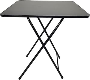 Foldable Table,Foldable Dinner Table Square Solid MDF 4 Persons Home Office Study Computer Desk Innovative and Compact Folding Table Space Saving Folding Table for Dining Room Black