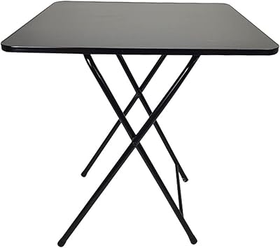 Foldable Table,Foldable Dinner Table Square Solid MDF 4 Persons Home Office Study Computer Desk Innovative and Compact Folding Table Space Saving Folding Table for Dining Room Black