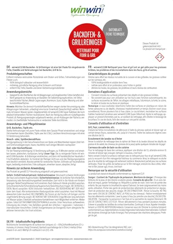 Foto von winwinCLEAN® Backofenreiniger & Grillreiniger [Testsieger Stiftung Warentest] Starker Intensivreiniger & Fettlöser für hartnäckige Ablagerungen I Backofen, Gasgrill, Ceranfeld – Original-0,5L