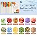 KONEUK 24 Pack Sheet Face Masks Skincare for Women, Hydrating Collagen Essence Face Masks Suitable for All Skin Types, Face Mask Gifts Set for Spa Party, Bulk Facial Masks for Women Skin Care