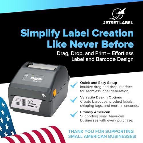 Zebra ZD421 Direct Thermal USB 203 dpi | ZD4A042-D01M00EZ 4 inch Width | No Thermal Ribbon Required