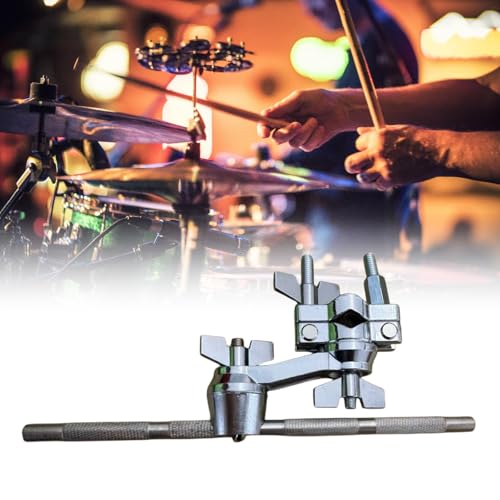 Support de fixation pour batterie avec tige de connexion double cymbale - 4