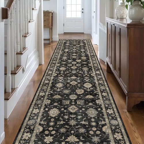 LUXRUG Runner Rugs for Hallway 2.5x10ft - Long Non-Slip Charcoal