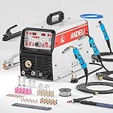ANDELI 半自動溶接機 200AMP アルミ溶接可能 200V MIG/手棒溶接/HF TIG溶接/プラズマ切断/COLD溶接 ガス&ノンガス半自動溶接 6 in 1多機能MIG溶接機 工業用 家庭用 MCT-520DPL Pro
