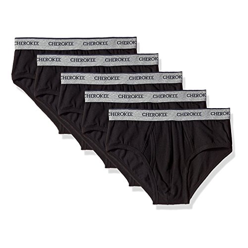 Cherokee Mens Supreme Classic Brief 5 Pack - Black Large (CHM011_BLK_L)