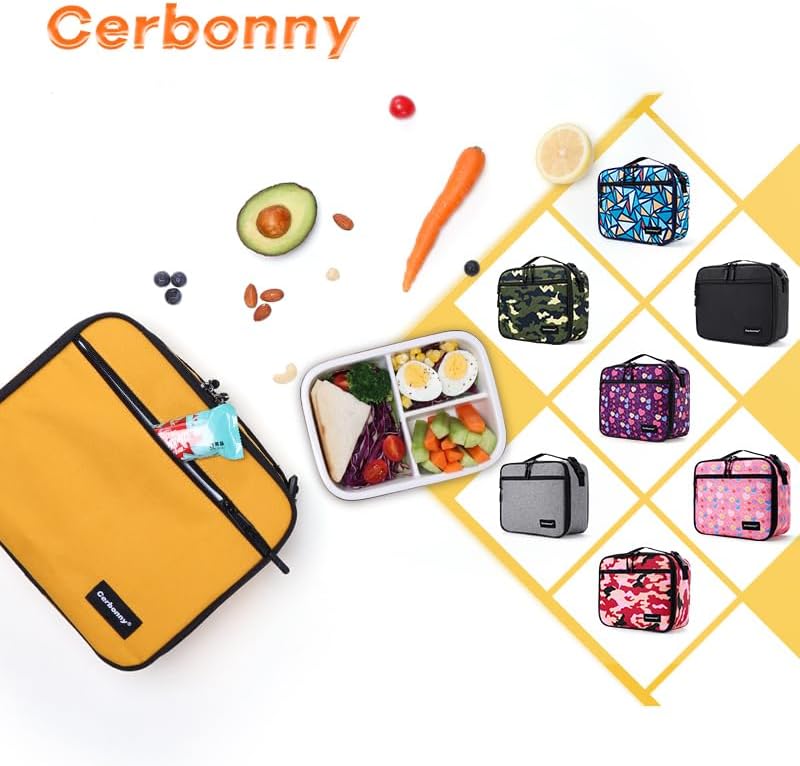 Miniatura 6 de Pequeña bolsa de almuerzo pequeña para oficina, escuela, picnic, playa, bolsa de almuerzo congelable, pequeña bolsa aislada para niños y adultos,