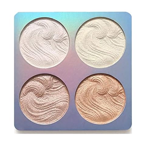 Mysense 4 Colors Shimmer Highlight Makeup Contour Palette,Shimmer Blush & Makeup Highlighter Powder Bronzer Palette,Highlighter Makeup iluminadores Illuminator,02 Cover