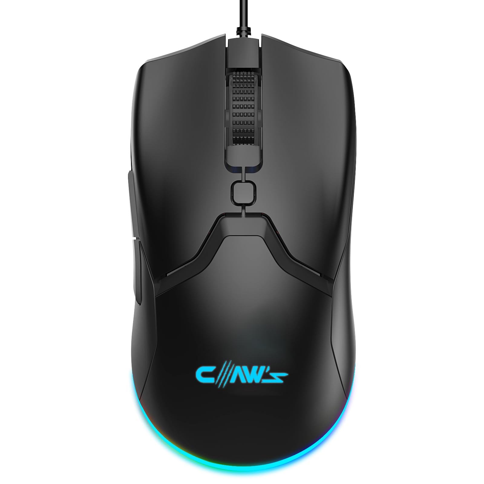 Claw's Cerberus PixArt PAW3519 Sensörlü 4200 Dpi Wide RGB Özel ABS Doku Kablolu Gaming Mouse - Siyah