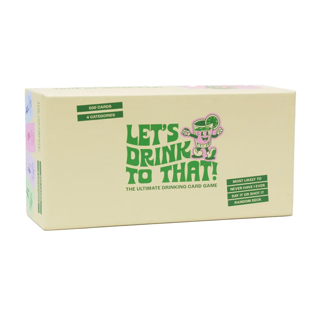 Let's Drink To That - Das ultimative Trinkkartenspiel | Trinkkartenspiel für Partys, Studenten, Junggesellenabschied + Junggesellinnenabschied | Kartenspiel für Uni Freshers | Hausparty-Spiel |