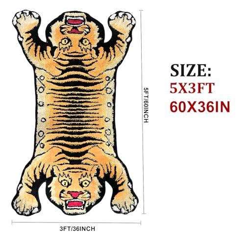 Tapete Angry Tiger 91x152 cm Suave y Antideslizante miniatura 2